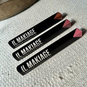 NIB - (3) IL MAKIAGE Waterproof Lipliners - Coffee, Vintage, Lollipop